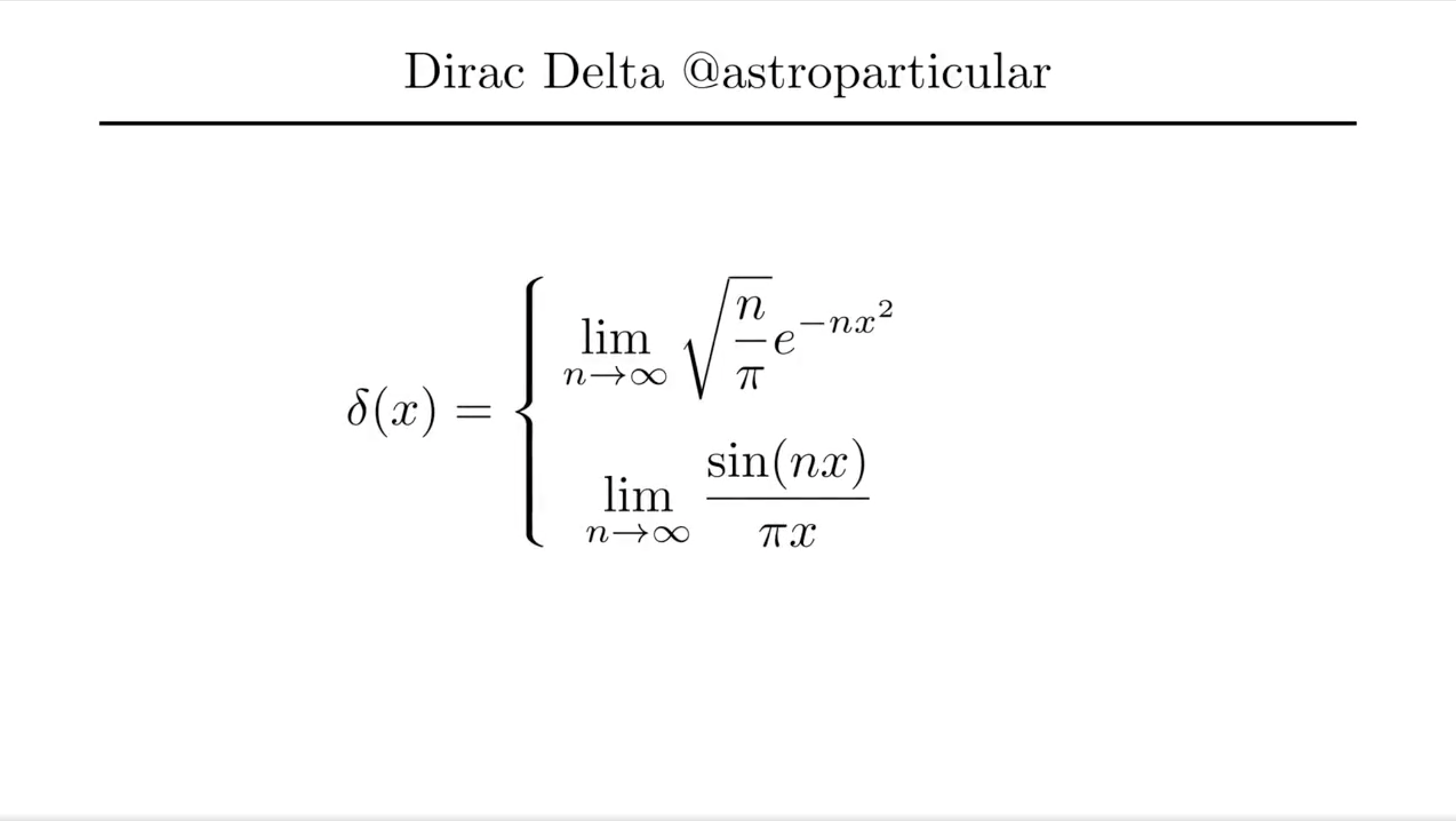 Dirac Delta Thread