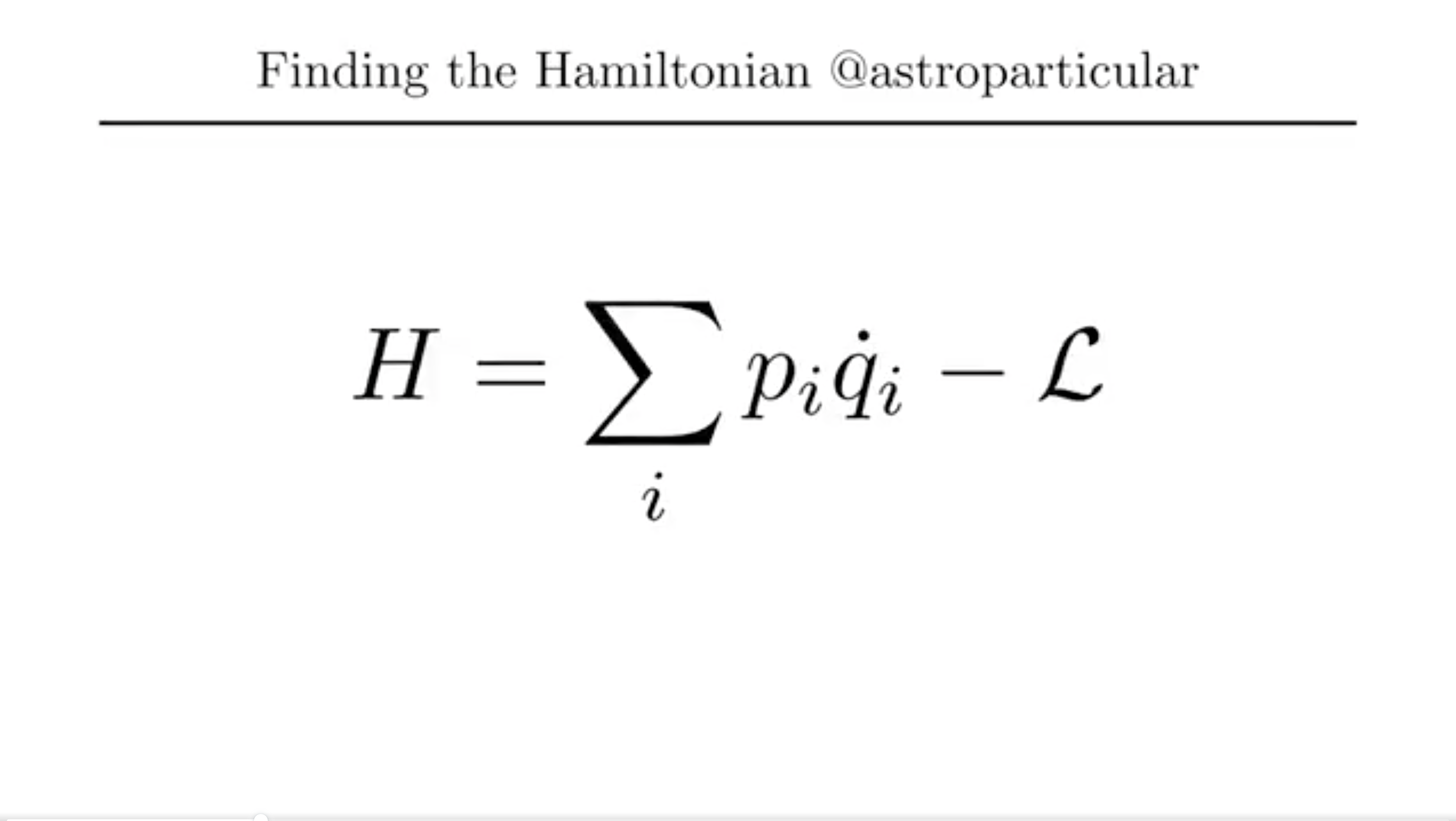 Hamiltonian Thread