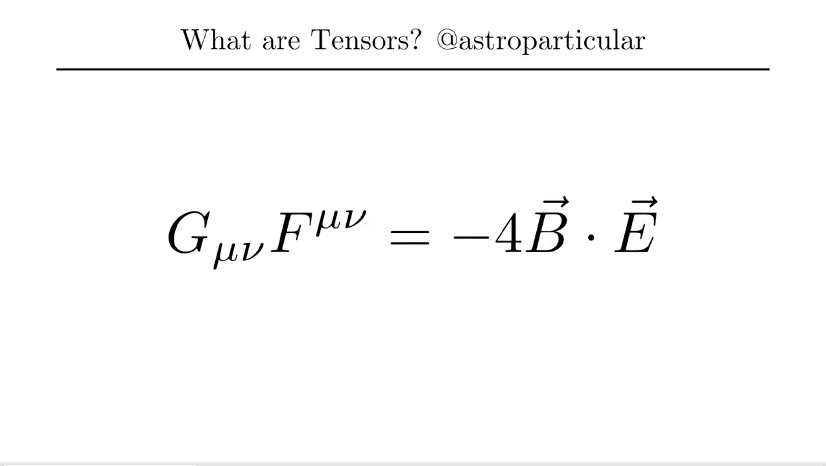 Tensors Thread